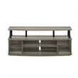 Pemberly Row Large Entertainment Center Hold up to 55-IN TV in French Oak/Black