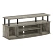 Pemberly Row Large Entertainment Center Hold up to 55-IN TV in French Oak/Black