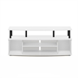 Pemberly Row Large Entertainment Center Hold up to 55-IN TV in White/Black
