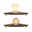 Pemberly Row Hexagon Corner Floating Shelves in Wall Mount Display Set of 2