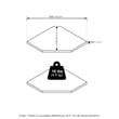 Pemberly Row Hexagon Corner Floating Shelves in Wall Mount Display Set of 2