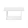 Pemberly Row Contemporary Living Coffee Table in White Finish