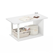 Pemberly Row Contemporary Living Coffee Table in White Finish