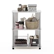 Pemberly Row Contemporary Bookcase in White Oak in Stainless Steel Tubes