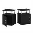 Pemberly Row End Table in Americano in Stainless Steel Tubes