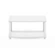 Pemberly Row Turn-N-Tube No Tools 2-Tier Elevated TV Stands in White