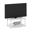 Pemberly Row Turn-N-Tube No Tools 2-Tier Elevated TV Stands in White