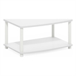 Pemberly Row Turn-N-Tube No Tools 2-Tier Elevated TV Stands in White