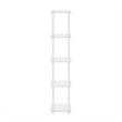 Pemberly Row Turn-N-Tube 5-Tier Corner Square Rack Display Shelf in White