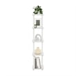 Pemberly Row Turn-N-Tube 5-Tier Corner Square Rack Display Shelf in White
