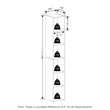 Pemberly Row Contemporary 6-Tier Open Shelf Bookcase in White