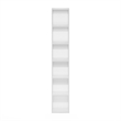 Pemberly Row Contemporary 6-Tier Open Shelf Bookcase in White