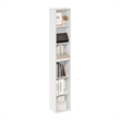 Pemberly Row Contemporary 6-Tier Open Shelf Bookcase in White