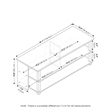 Pemberly Row 3-Tier TV Stand for TV up to 48 in Americano Stainless Steel Tubes