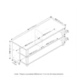 Pemberly Row 3-Tier TV Stand for TV up to 48 in White Oak Stainless Steel Tubes