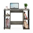 Pemberly Row Engineered Wood Compact Computer/Study Desk in Oak Gray/Black