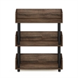 Pemberly Row Turn-N-Tube 3-Tier Freestanding Multipurpose Display Rack in Walnut