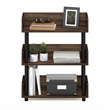 Pemberly Row Turn-N-Tube 3-Tier Freestanding Multipurpose Display Rack in Walnut