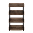 Pemberly Row Turn-N-Tube 4-Tier Freestanding Multipurpose Display Rack in Walnut