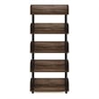 Pemberly Row Turn-N-Tube 4-Tier Freestanding Multipurpose Display Rack in Walnut