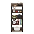 Pemberly Row Turn-N-Tube 4-Tier Freestanding Multipurpose Display Rack in Walnut