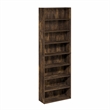 Pemberly Row 8-Tier Open Shelf Bookcase 12x24x71-inches in Amber Pine