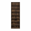 Pemberly Row 8-Tier Open Shelf Bookcase 12x24x71-inches in Amber Pine