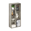 Pemberly Row Contemporary 7-Cube Reversible Open Shelf in French Oak