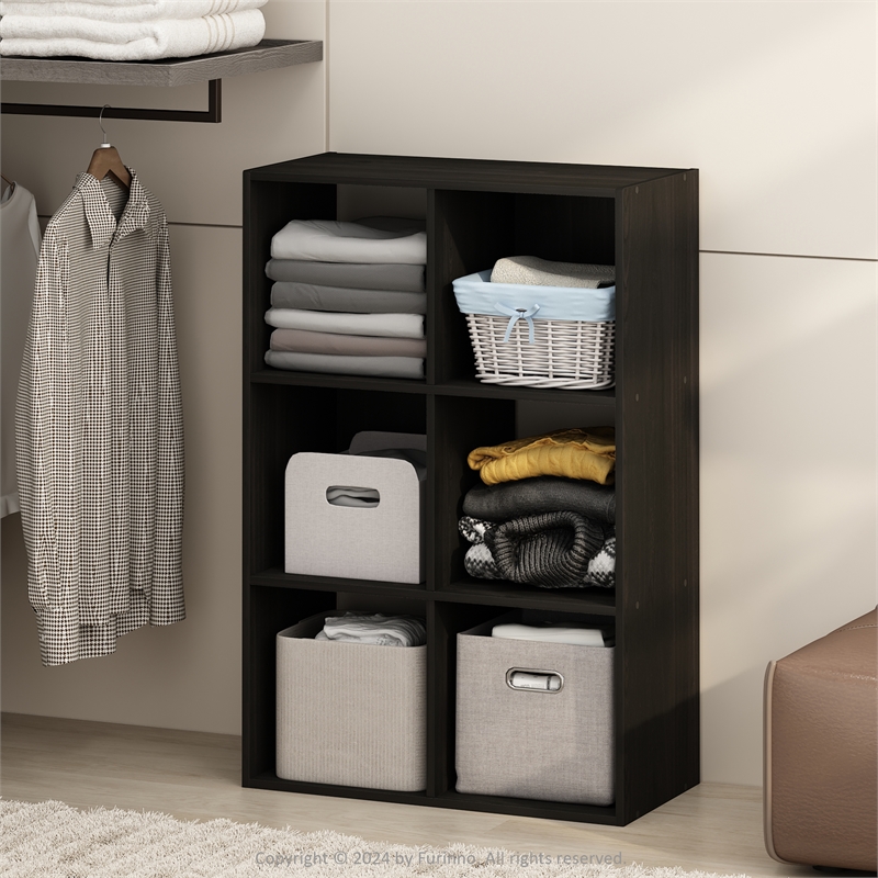 Pemberly Row Cubic Multipurpose Clothing & Closet Storage Organizer Espresso