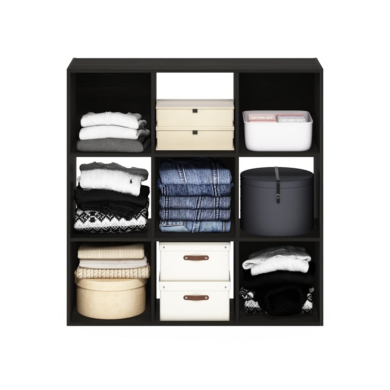 Pemberly Row Cubic Multipurpose Clothing & Closet Storage Organizer Espresso