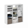 Pemberly Row Cubic Multipurpose Clothing & Closet Storage Organizer Shelf White