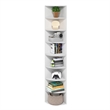 Pemberly Row 8-Tier Corner Shelf Bookcase in Bookshelf in White