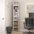 Pemberly Row 8-Tier Corner Shelf Bookcase in Bookshelf in White