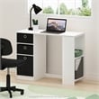 Pemberly Row A-frame Modern Computer/Study Desk in White/Black