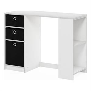 Pemberly Row A-frame Modern Computer/Study Desk in White/Black