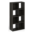 Pemberly Row Contemporary Cubic Storage Cabinet in 4x2 in Espresso