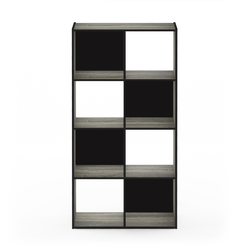 Pemberly Row Contemporary Cubic Storage Cabinet in 4x2 in French Oak