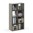 Pemberly Row Contemporary Cubic Storage Cabinet in 4x2 in French Oak