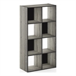 Pemberly Row Contemporary Cubic Storage Cabinet in 4x2 in French Oak
