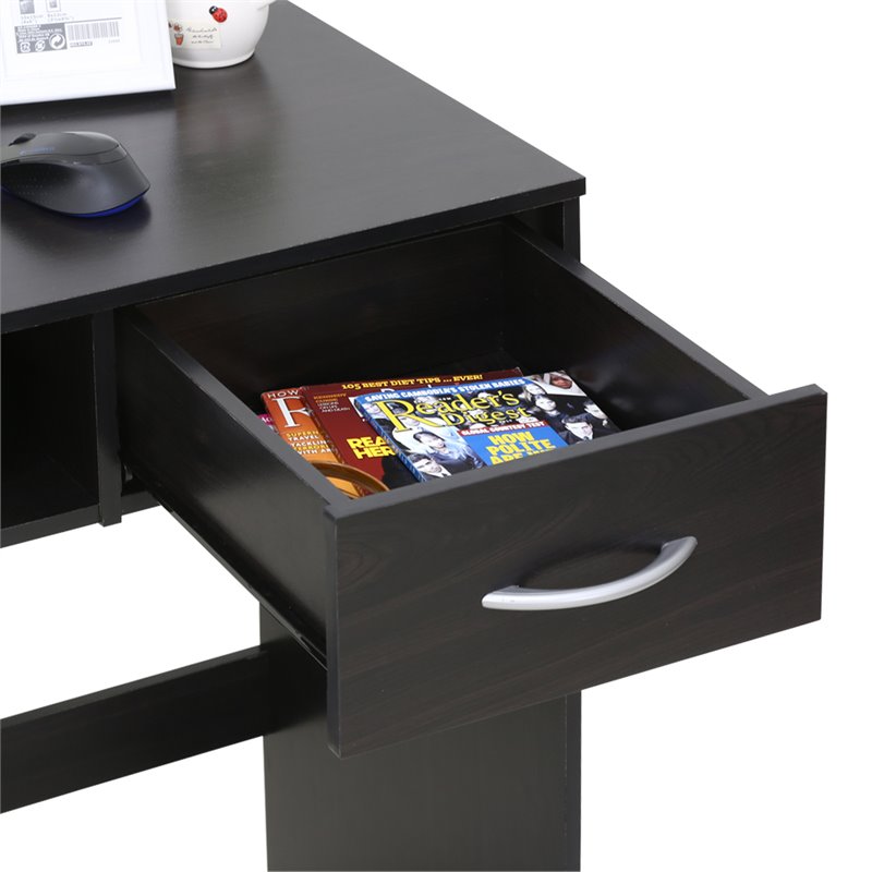 Pemberly Row Contemporary Engineered Wood Coffee Table in Black