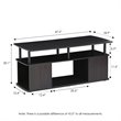 Pemberly Row Contemporary Engineered Wood Coffee Table in Black