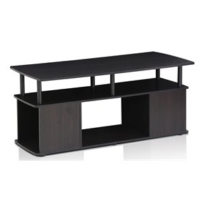 Pemberly Row Contemporary Engineered Wood Coffee Table in Black