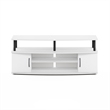 Pemberly Row Large Entertainment Center Hold up to 55-IN TV in White/Black