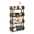 Pemberly Row 4-Tier Freestanding Multipurpose Display in Amber Pine/Black
