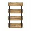 Pemberly Row Turn-N-Tube 4-Tier Freestanding Multipurposes Flagstaff Oak/Black