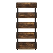 Pemberly Row 4-Tier Freestanding Multipurpose Display in Amber Pine/Black