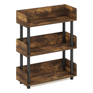 Pemberly Row 3-Tier Freestanding Multipurpose Display in Amber Pine/Black