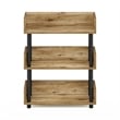 Pemberly Row Turn-N-Tube 3-Tier Freestanding Multipurposes Flagstaff Oak/Black