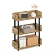 Pemberly Row Turn-N-Tube 3-Tier Freestanding Multipurposes Flagstaff Oak/Black