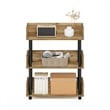Pemberly Row Turn-N-Tube 3-Tier Freestanding Multipurposes Flagstaff Oak/Black